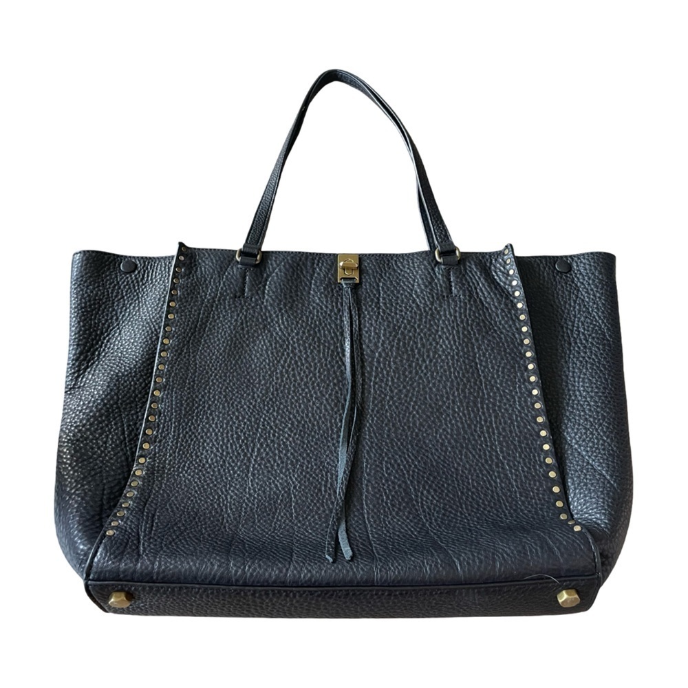 Rebecca Minkoff Darren Deep Large Black Leather Studded Tote Shoulder Bag - Picture 3 of 16